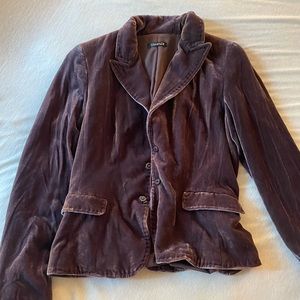 Mauve Talbots velvet blazer
